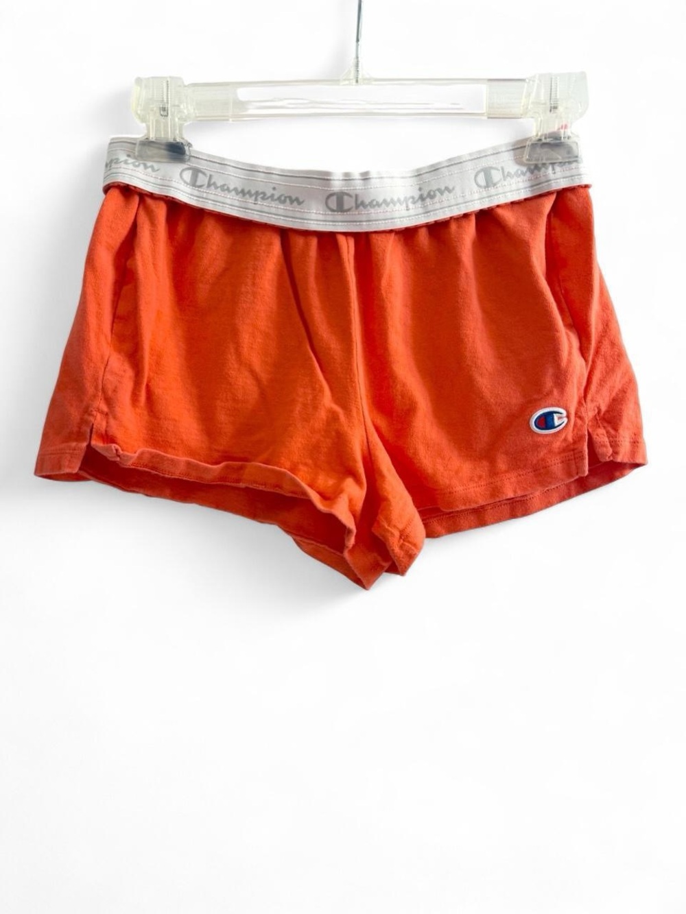 Champion Orange Lounge Shorts with white Logo Waistband
